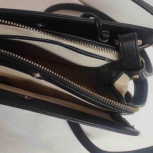 Radley London Liverpool Street Vintage Black Crossbody Bag Gold Accents & Charms - Picture 4 of 14